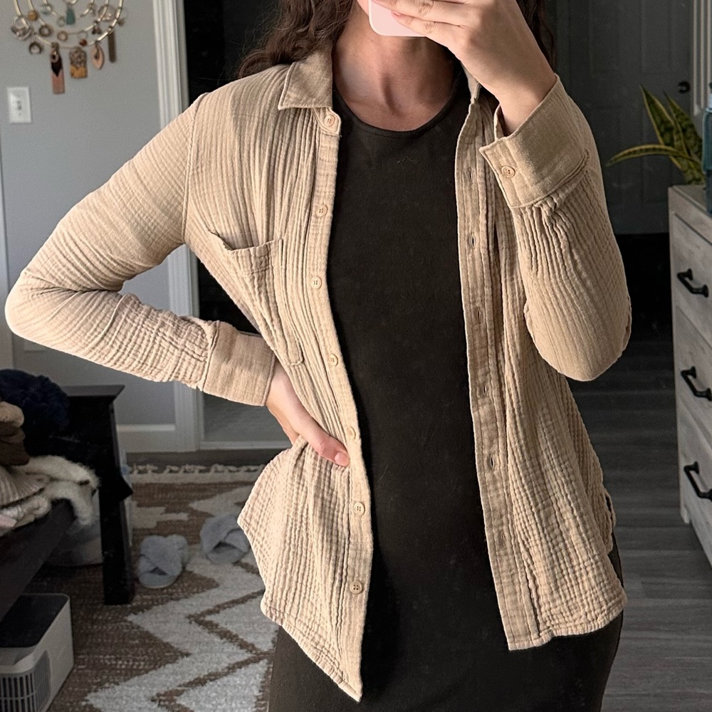 Beige Button Down - image 1